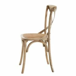 Ridgevalley Chaises Mattutina (lot de 2) - Marron clair -Chaises Boutique esszimmerstuhl mattutina 2er set ulme massiv rattan braun 1282054