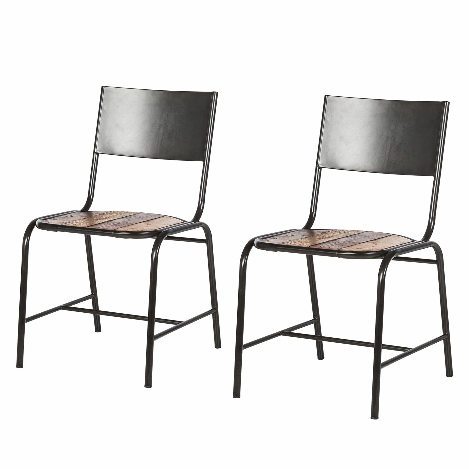 Ars manufacti Chaises Tamati (lot de 2) - Pin massif / acier inoxydable - pin / noir 3 Ars manufacti Chaises Tamati (lot de 2) - Pin massif / acier inoxydable - pin / noir