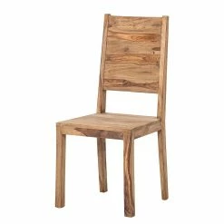 Wolf-Möbel Chaises Yoga (lot de 2) - Sheesham massif - Naturel -Chaises Boutique esszimmerstuhl yoga 2er set sheesham massiv natur 459453