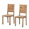 Wolf-Möbel Chaises Yoga (lot de 2) - Sheesham massif - Naturel -Chaises Boutique esszimmerstuhl yoga 2er set sheesham massiv natur 459461
