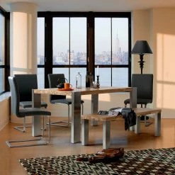 Fredriks Chaises cantilever Augusta I (lot de 2) - Cuir Aude: Noir - Sans accoudoirs -Chaises Boutique freischwinger augusta i 2er set echtleder schwarz 454288