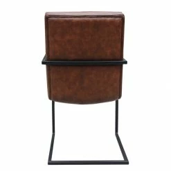 Ars manufacti Chaise cantilever - Imitation cuir / Métal - Marron / Noir -Chaises Boutique freischwinger lungo kunstleder cappuccino 5114636