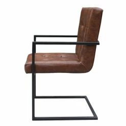Ars manufacti Chaise cantilever - Imitation cuir / Métal - Marron / Noir -Chaises Boutique freischwinger lungo kunstleder cappuccino 5114648