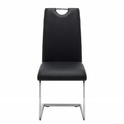 Roomscape Chaise cantilever Pasala - Noir - Lot de 2 -Chaises Boutique freischwinger pasala 2er set kunstleder schwarz 3995432