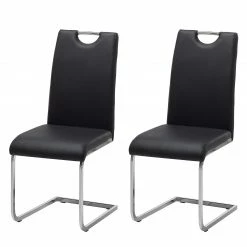 Roomscape Chaise cantilever Pasala - Noir - Lot de 2