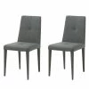 Mørteens Chaises Desana (lot de 2) - Gris foncé -Chaises Boutique polsterstuhl desana 2er set webstoff dunkelgrau 4400812