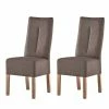 Maison Belfort Chaises capitonnées Funny II (lot de 2) - Marron / Chêne -Chaises Boutique polsterstuhl funny ii 2er set kunstleder braun eiche 4401044