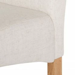 Maison Belfort Chaises capitonnées Jeanne (lot de 2) - Tissu / Chêne massif - Crème -Chaises Boutique polsterstuhl jeanne 2er set leinenstoff creme 1986278