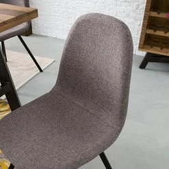 Mooved Chaises Kallax I (lot de 2) - Tissu / Métal -Chaises Boutique polsterstuhl kallax i 2er set webstoff metall grau 4983476