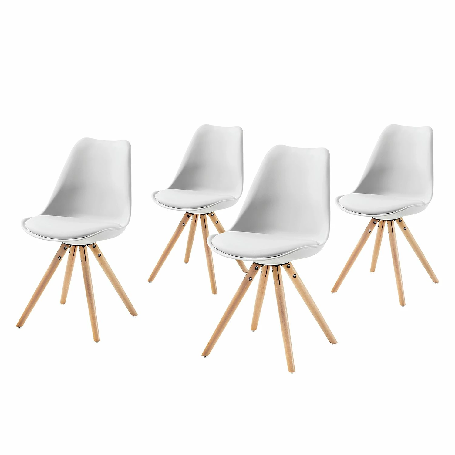 Norrwood Chaises Thirza (lot de 4) - Blanc 3 Norrwood Chaises Thirza (lot de 4) - Blanc