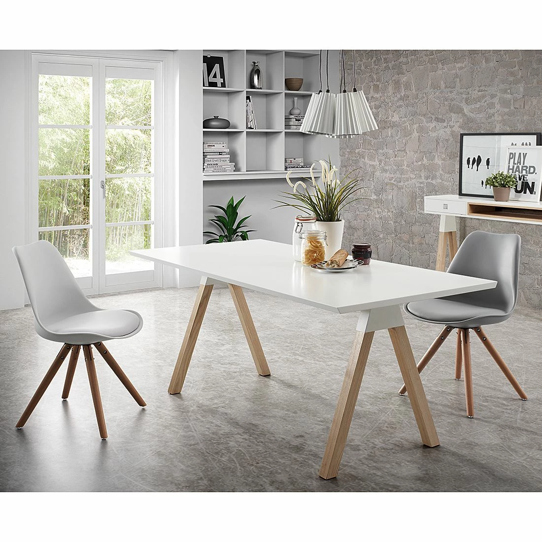 Norrwood Chaises Thirza (lot de 4) - Blanc 8 Norrwood Chaises Thirza (lot de 4) - Blanc – Image 6