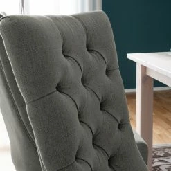 Maison Belfort Chaises Waroona (lot de 2) - Tissu / Chêne massif - Gris / Chêne -Chaises Boutique polsterstuhl waroona webstoff 2er set eiche massiv grau eiche 4850984